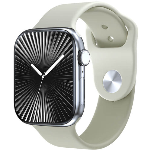 Amoled smart watch for woman with elegance rubber wristband