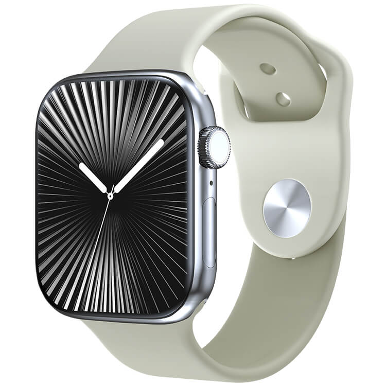 Amoled smart watch for woman with elegance rubber wristband