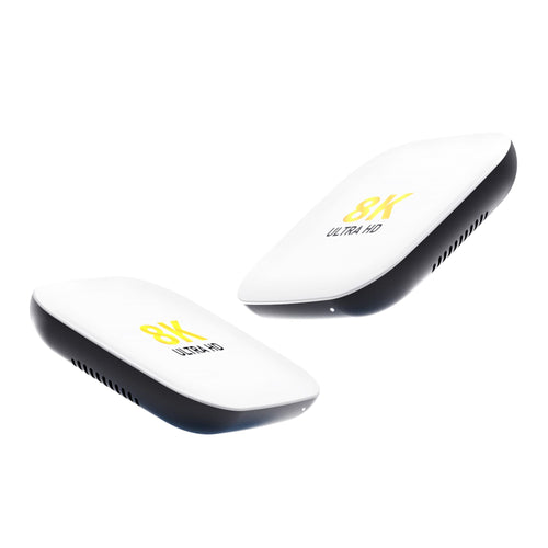 Android box viewed from the left side, second android box viewed from the right side