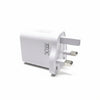 30W power adapter with multiple ports on a white wall