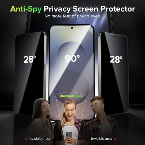 anti spy privacy screen protector showing invisible area