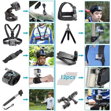 50in1 GOPRO Go Pro Camera 12 11 10 9 8 7 Accessories IRISH STOCK 50 in 1 Kit UNIVERSAL for all Go Pro / HERO Cameras