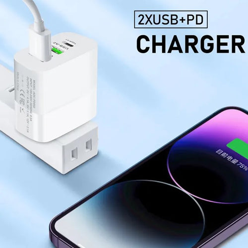2x usb + PD Charger