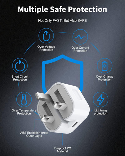 USB-C Super Fast Charger PD 3.0 + 1M Cable For iPhone 15 16 17 and Samsung
