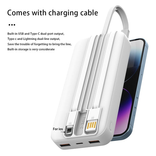 Fast Charge 22.5W Power Bank 10000mAh with Digital Display | Black & White