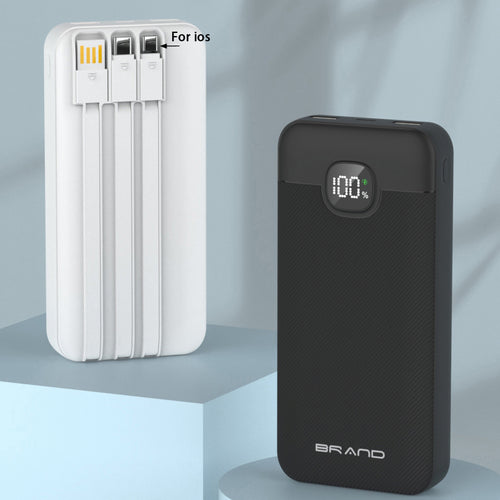 Fast Charge 22.5W Power Bank 10000mAh with Digital Display | Black & White