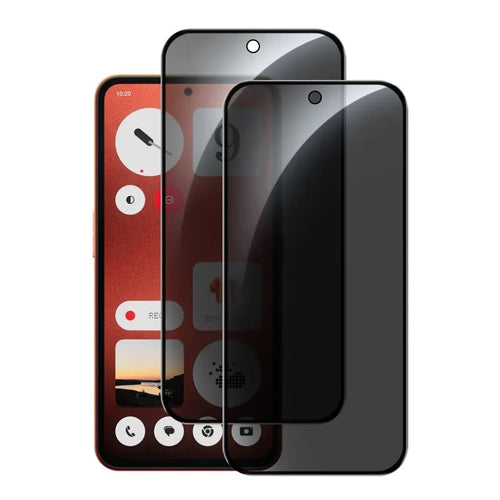 2 pack of privacy screen protectors in front of samsung S25 phone