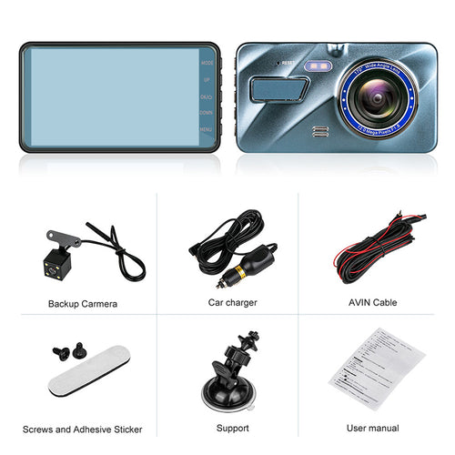 DashCam PRO + FREE SD Card FULL HD with Front & Rear Camera For Car