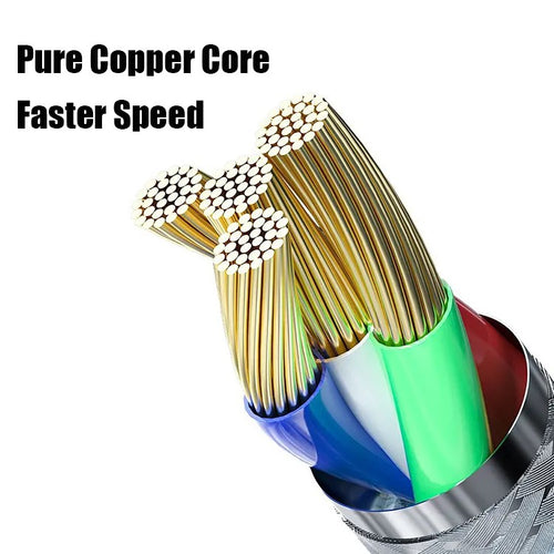  thickened copper core and a new nylon braided material, this cable is designed to withstand the rigors of daily use 