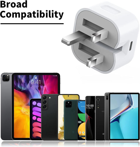 USB-C Super Fast Charger PD 3.0 + 1M Cable For iPhone 15 16 17 and Samsung