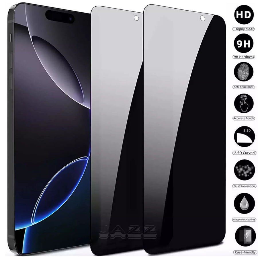 iphone 16 and iphone 15 privacy screen with anti fingerprint oleophobic coating