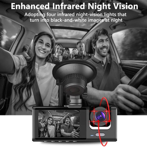enhanced infrared night vision, 4 infrared lights surrounding the rotatable camera lens 