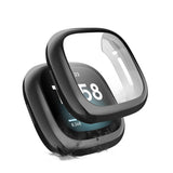 2in1 VERSA 2,3,Sense Fitbit CASE and Screen Protector in Black or Clear