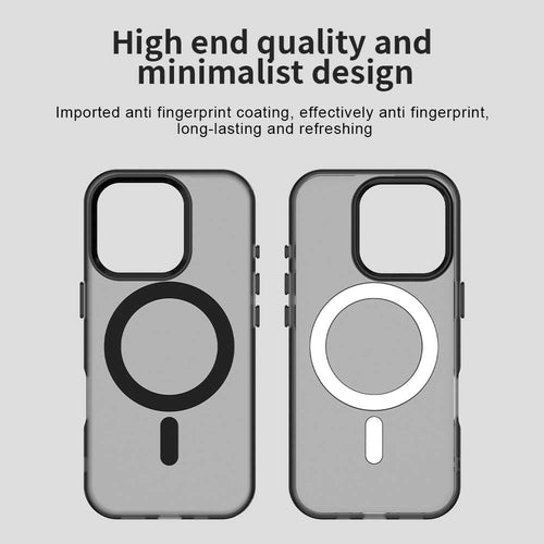 Phone case For iPhone with anti-fingerprint coating on a gray background