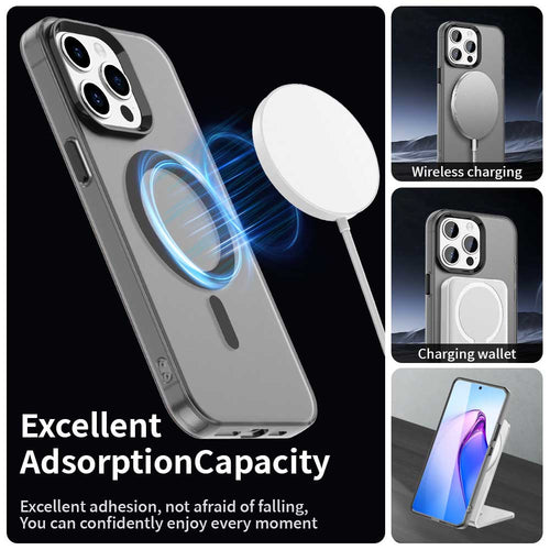 Phone case with wireless charging and magnetic ring with magsafe charger, 