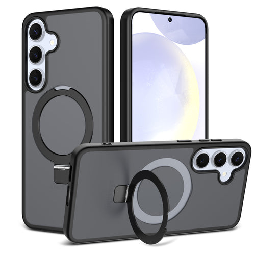 Phone case For samsung galaxy s25 with a ring holder on a white background