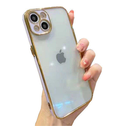 Gold Frame Shockproof Phone Case for Apple iPhone