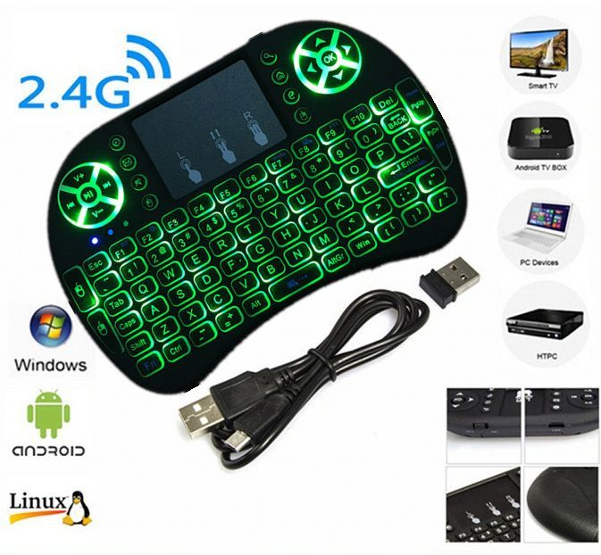 Mini Wireless Keyboard Remote Control For Android Box, Smart TV or PC ...