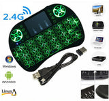 Mini Wireless Keyboard Remote Control For Android Box, Smart TV or PC. With Touchpad and backlit keyboard