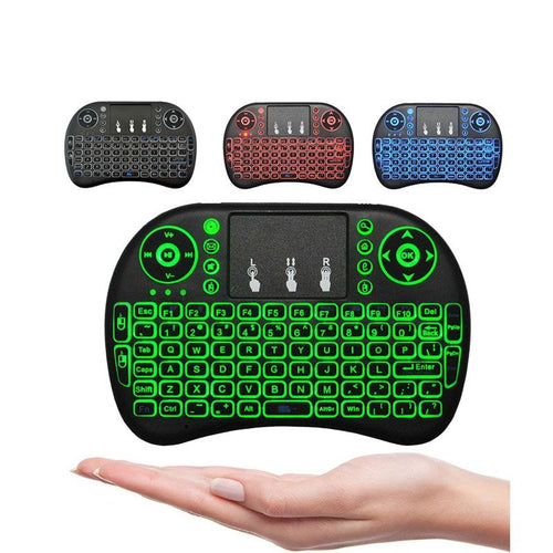 Mini Wireless Keyboard Remote Control For Android Box, Smart TV or PC. With Touchpad and backlit keyboard