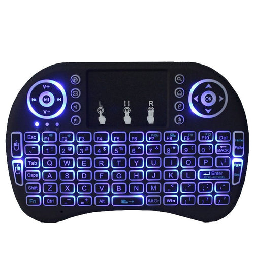 Mini Wireless Keyboard Remote Control For Android Box, Smart TV or PC. With Touchpad and backlit keyboard