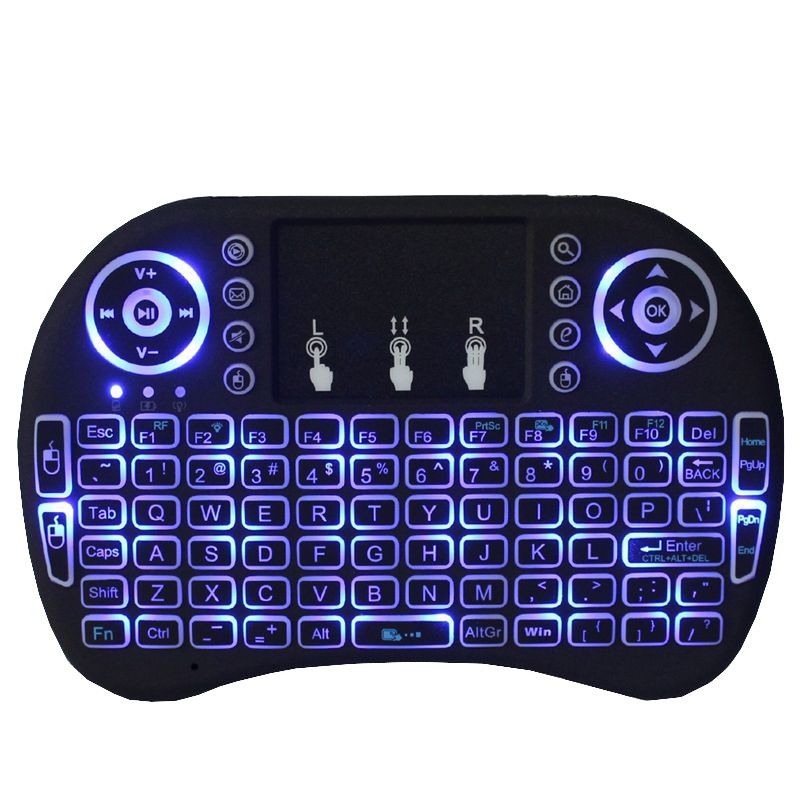 Mini Wireless Keyboard Remote Control For Android Box, Smart TV or PC. With Touchpad and backlit keyboard
