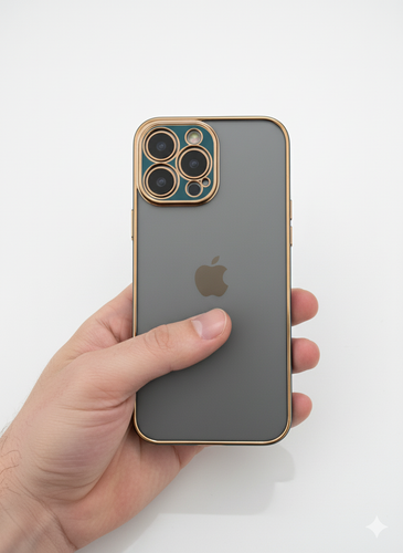 Gold Frame Shockproof Case for iPhone 13 12 11 Pro Max | Scratch and Drop Resistant Cover