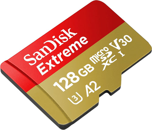 close view of the Sandisk extreme 128GB