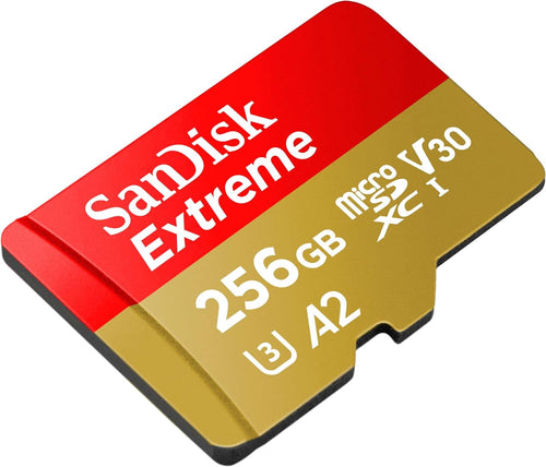 close view of the Sandisk extreme 256GB