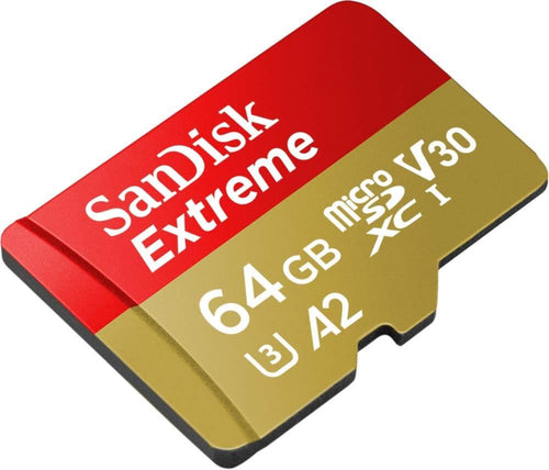 close view of the Sandisk extreme 64GB